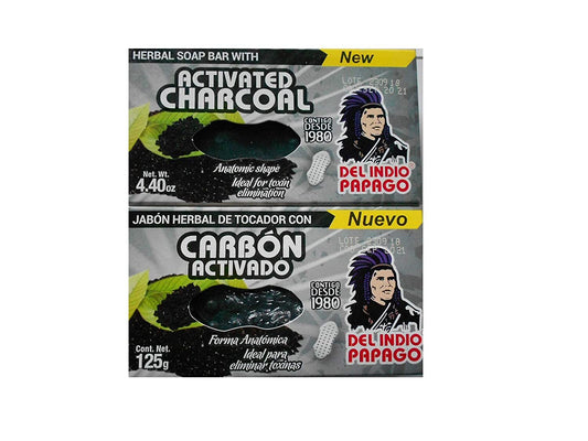 Jabón Herbal de Tocador con Carbón Activado (2 unidades) 125grms